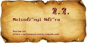 Molcsányi Nóra névjegykártya